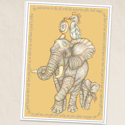 Ancestral Elephant with quote