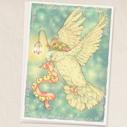 Yuletide Dove with quote